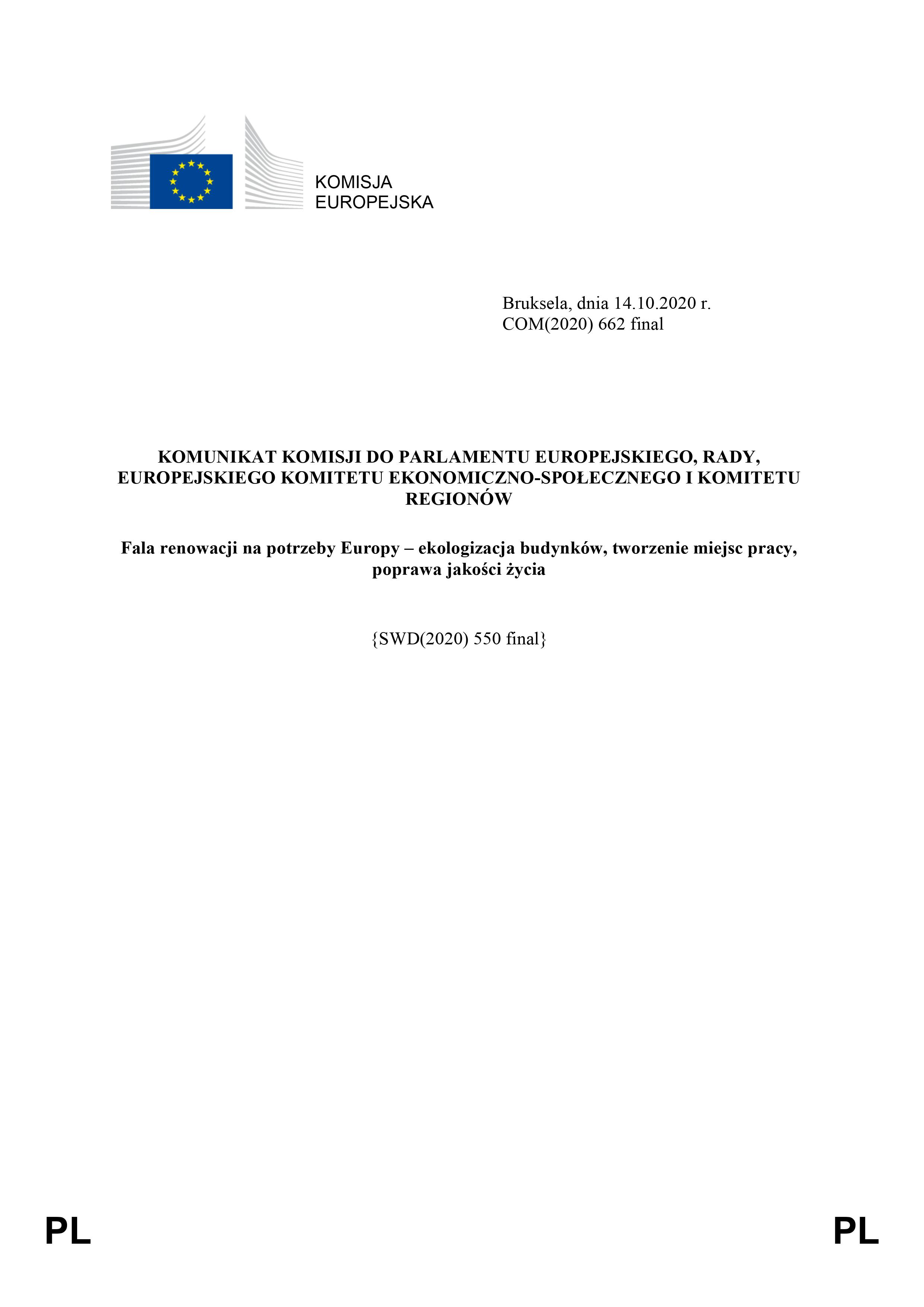 Fala renowacji na potrzeby europy ekologizacja budynk w tworzenie